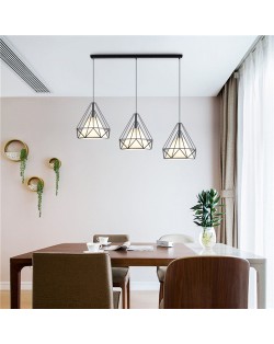 3 Heads Black Modern Style Home Light Bar Table Dining Room Pendant Lamp