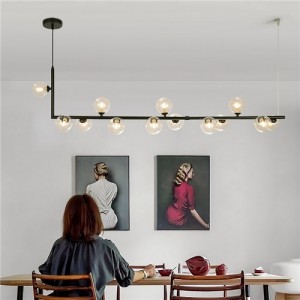 13 Heads Black Strip Design Home Light Bar Table Dining Room Pendant Lamp