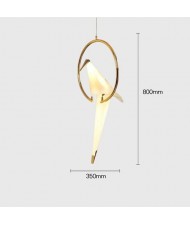 1 Head Nordic Fashion Paper Crane Bird Design Home Light Wholesale Restaurant Pendant Lamp