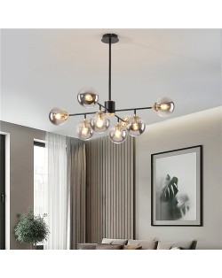 8 Heads Modern Style Home Light Gray Glass Pendant Lamp Wholesale Chandelier