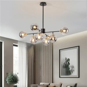 8 Heads Modern Style Home Light Gray Glass Pendant Lamp Wholesale Chandelier