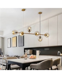 6 Heads Modern Style Home Light Wholesale Dining Room Glass Pendant Lamp
