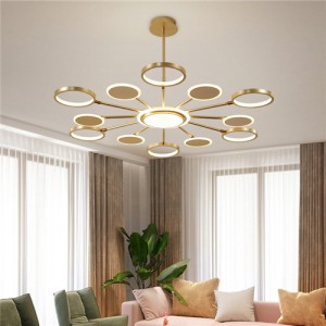 12 Heads Modern Style Home Light Wholesale Golden Chandelier
