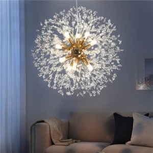 Nordic Modern Style Home Light Wholesale Blowball Design Crystal Chandelier