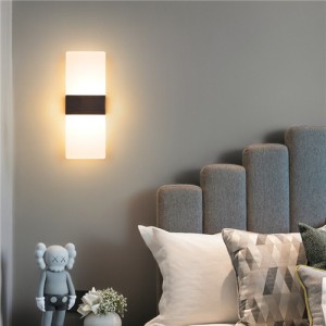 9W Modern Minimalism Style Home Light Wholesale Rectangle Wall Lamp - Black