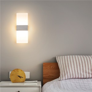 9W Modern Minimalism Style Home Light Wholesale Rectangle Wall Lamp - Silver