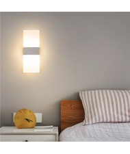 9W Modern Minimalism Style Home Light Wholesale Rectangle Wall Lamp - Silver