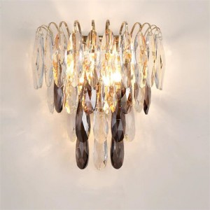 Shining Oval Crystal Drops Design Wall Lamp
