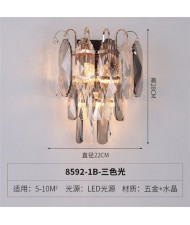 Shining Oval Crystal Drops Design Wall Lamp