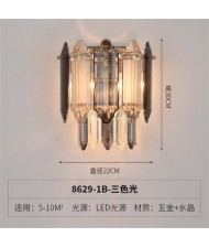 Shining Oval Crystal Drops Design Wall Lamp