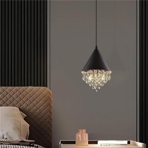 High Quality Ruxury Aesthetics Home Light Wholesale Cone Shape Crystal Pendant Lamp