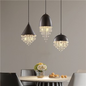 3 Heads Ruxury Aesthetics Home Light Wholesale Dining Room Crystal Pendant Lamp