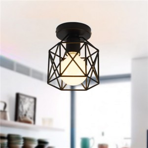 Vintage Style Home Light Wholesale Black Hollow-out Design Hallway Ceiling Lamp