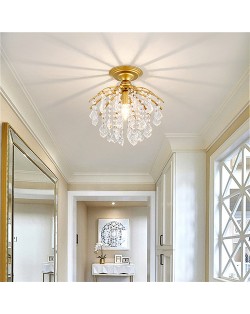 30cm Nordic Ruxury Style Home Light Wholesale Crystal Pendant Ceiling Light - Golden