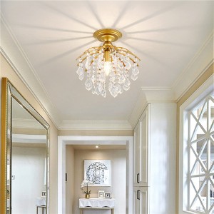30cm Nordic Ruxury Style Home Light Wholesale Crystal Pendant Ceiling Light - Golden
