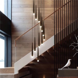 12 Heads Nordic Ruxury Style Home Light Wholesale Black Long Design Stair Chandelier