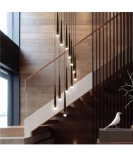 12 Heads Nordic Ruxury Style Home Light Wholesale Black Long Design Stair Chandelier