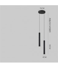 2 Heads Modern Minimalist Style Home Light Wholesale Black Strip Shape Bedside Lamp