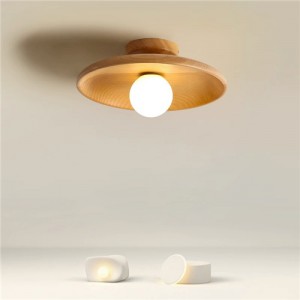 Simple Nordic Log Style Home Light Wholesale Disc-shaped Ceiling Lamp