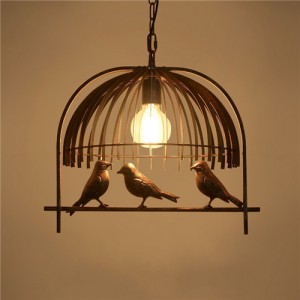 U.S. Style Vintage Unique Birdcage Design Home Light Wholesale Restaurant Lamp