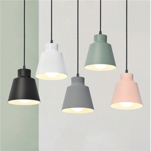 1 Head Nordic Minimalist Style Home Light Wholesale Macaron Color Dining Room Pendant Lamp