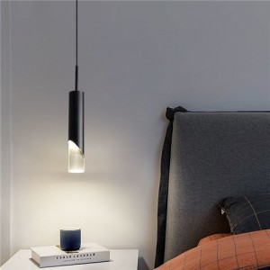 Nordic Minimalist Style Home Light Wholesale Black Strip-type Bed Room Pendant Lamp
