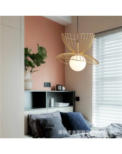 Nordic Style Home Light Wholesale Unique Dress Shape Design Pendant Lamp - Golden