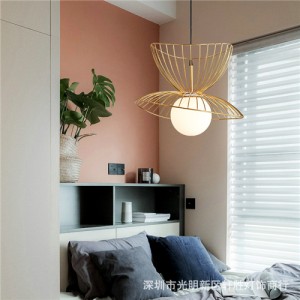 Nordic Style Home Light Wholesale Unique Dress Shape Design Pendant Lamp - Golden