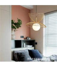 Nordic Style Home Light Wholesale Unique Dress Shape Design Pendant Lamp - Golden