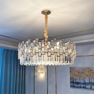 Creative Modern Crystal Bars Combo Design Wholesale Circle Chandelier - Golden
