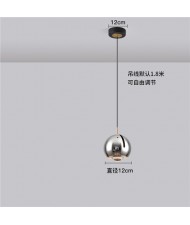 One Head Nordic Modern Style Home Light Wholesale Bed Room Ball Pendant Lamp