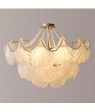 80 cm Nordic Ruxury French Style Home Light Wholesale Scallop Shape Chandelier