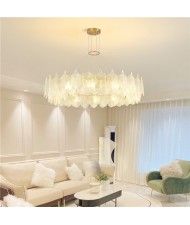 Luxury French Style Home Light Glass Leaf Chandelier