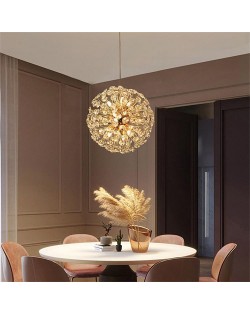 40 cm Modern Luxury Style Home Light Blowball Design Roung Pendant Crystal Lamp