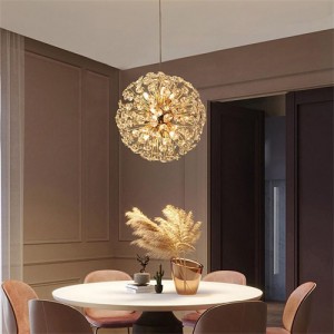 40 cm Modern Luxury Style Home Light Blowball Design Roung Pendant Crystal Lamp