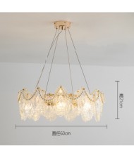 French Modern Style Home Light Wholesale Pearl Decorated Luxury Crystal Chandelier