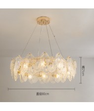 French Modern Style Home Light Wholesale Pearl Decorated Luxury Crystal Chandelier