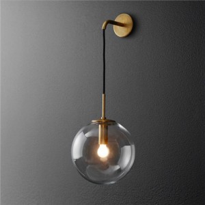 U.S. Vintage Style Wholesale Home Light Glass Ball Wall Lamp