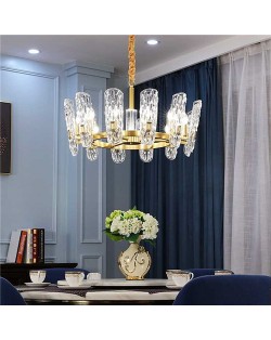 French Modern Style Home Light Luxury Glass Crystal Chandelier