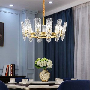French Modern Style Home Light Luxury Glass Crystal Chandelier