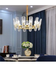 French Modern Style Home Light Luxury Glass Crystal Chandelier