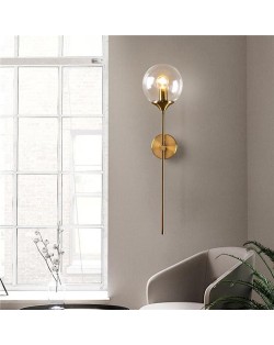 Modern Style Wholesale Home Light Minimalist Glass Ball Wall Lamp - Clear