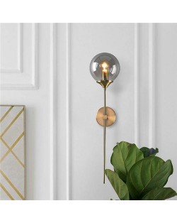 Modern Style Wholesale Home Light Minimalist Glass Ball Wall Lamp - Gray