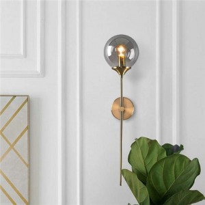 Modern Style Wholesale Home Light Minimalist Glass Ball Wall Lamp - Gray