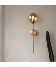 Modern Style Wholesale Home Light Minimalist Glass Ball Wall Lamp - Brown
