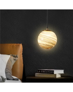 Modern Style Wholesale Home Light Planet Glass Ball Pendant Lamp - Brown
