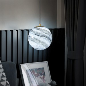 Modern Style Wholesale Home Light Planet Glass Ball Pendant Lamp - Gray