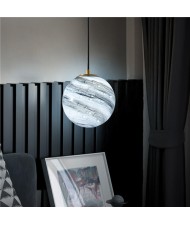 Modern Style Wholesale Home Light Planet Glass Ball Pendant Lamp - Gray
