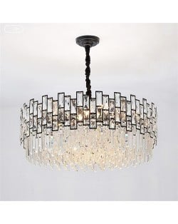 Creative Modern Crystal Bars Combo Design Wholesale Circle Chandelier - Black
