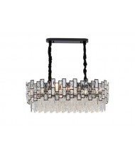 Creative Modern Crystal Bars Combo Design Wholesale Circle Chandelier - Black